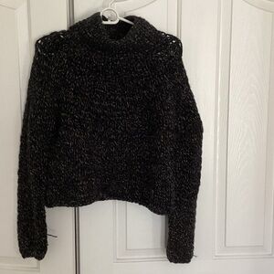 Lorena Antoniazzi black/gray 100% cashmere Italian luxury soft sweater